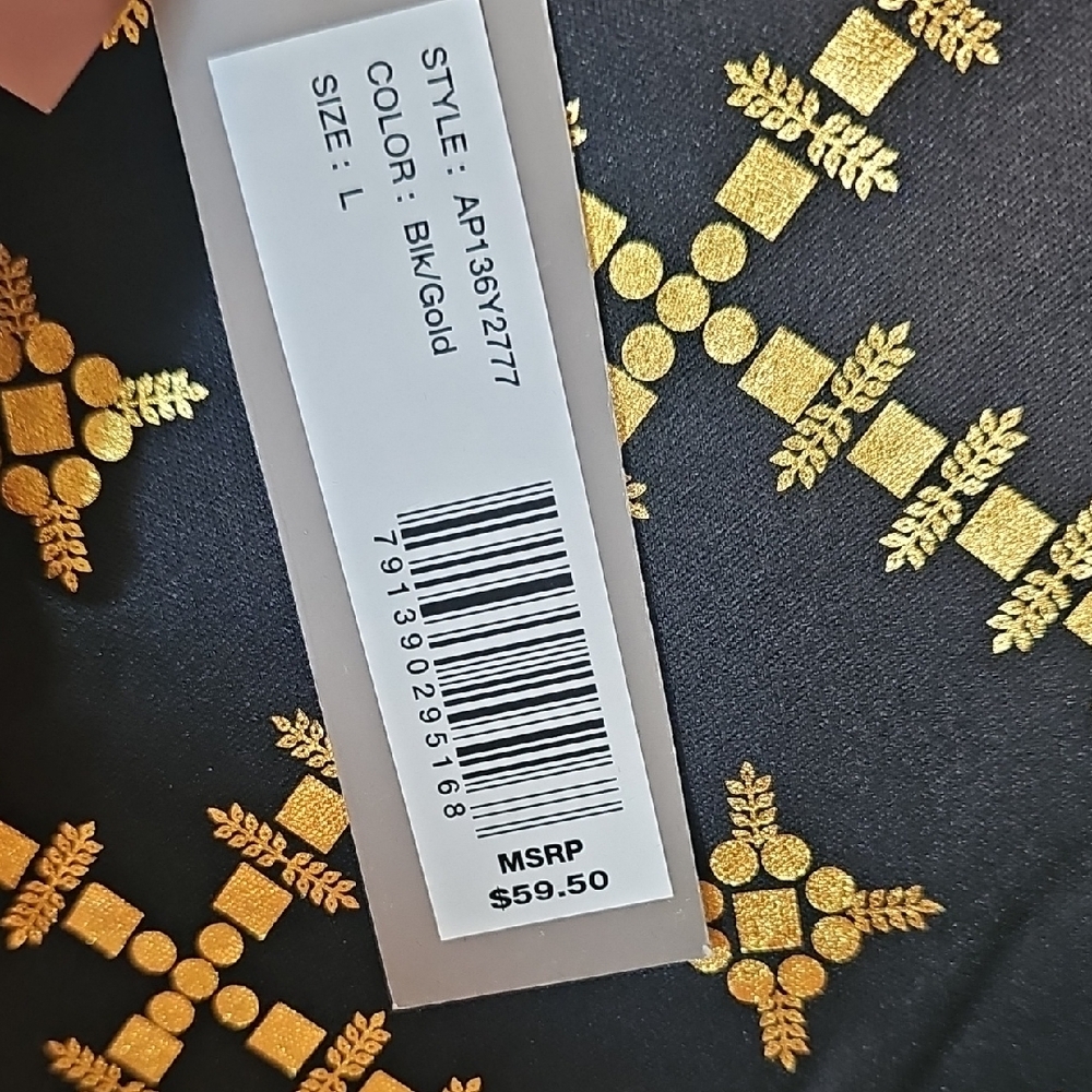 Chic Black and Gold Blouse - Picture 5 of 13